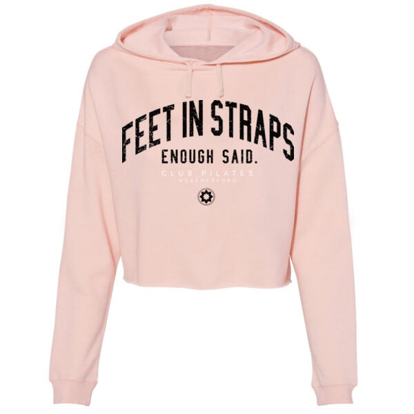 FEET IN STRAPS - WOMEN'S CROP HOODIE - $PBSUNW$ Thumbnail